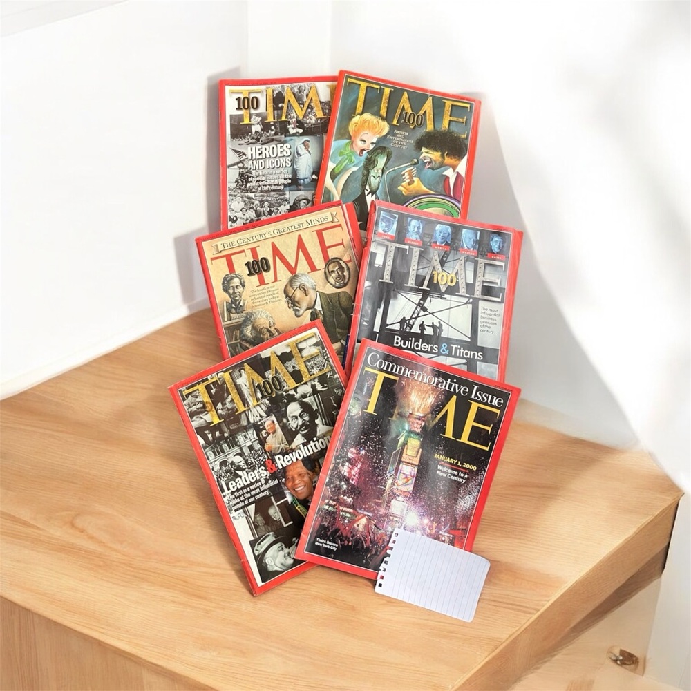 TIME Magazine Lot of 6 Commemorative Issues New Century Top 100 1998-2000